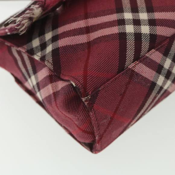 BURBERRY Nova Check Shoulder Bag Nylon Red Auth ti917 - Picture 15 of 16